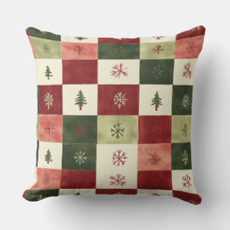Coussin d'hiver moderne Snowflake - Neutre