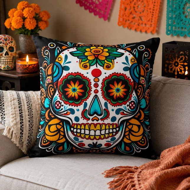 Coussin Dia de los Muertos (Créateur téléchargé)