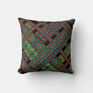 Coussin diagonal émeraude crépuscule
