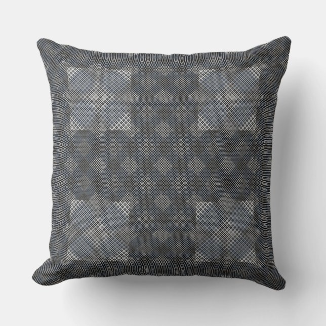 Coussin Diagonale 2tones du motif Checker.bx4x4 BLK BG (Recto)