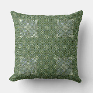 Coussin Diagonale 2tones du motif Checker.bx4x4 DGreen BG