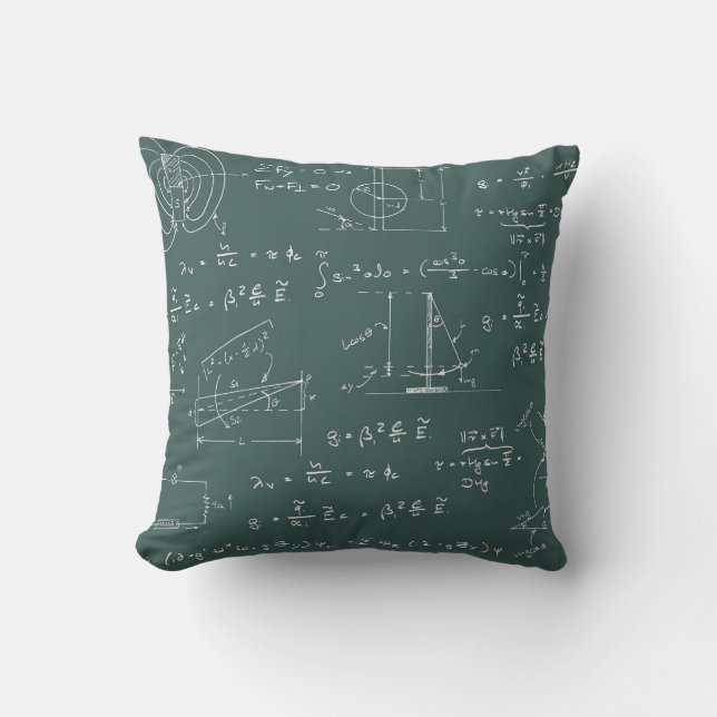 Coussin Diagrammes et formules de physique (Recto)