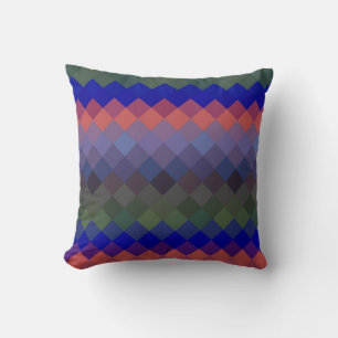 Coussin Diamant de mosaïque coloré Motif géométrique #12