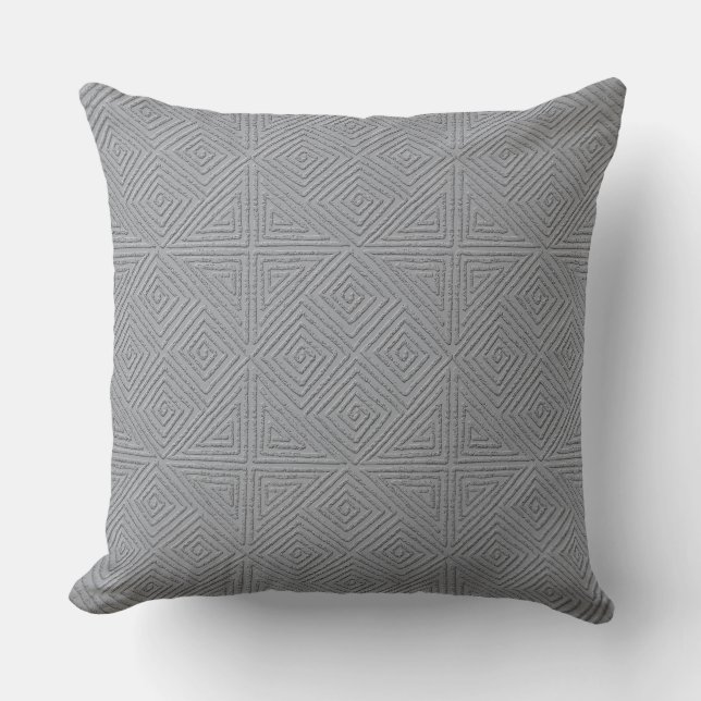 Coussin Diamant gris Motif Look texturé (Recto)