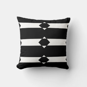 Coussin Diamant noir et blanc