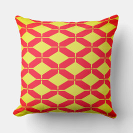 Coussin Diamant rouge orange
