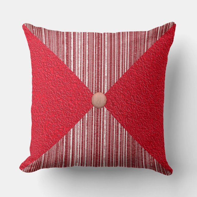 Coussin Diamants et chèques dans l'oreiller à lancer rouge (Recto)