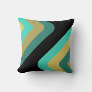 Coussin Diamants géants rétro Turquoise Gold