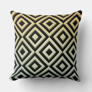 Coussin Diamants géométriques jaune et vert