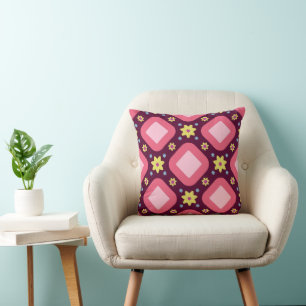 Coussin Diamants roses et jaunes