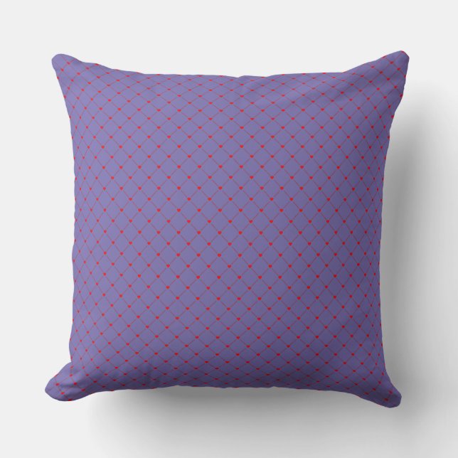 Coussin Diamond Shaped Red Heart & Line Art (Recto)