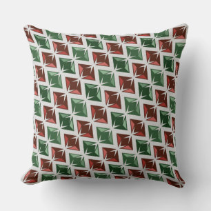 Coussin DIAMONDES vert rouge