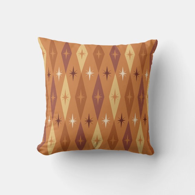 Coussin Diamonds Stars Orange, 1950 atomique (Recto)