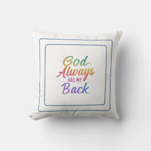 Coussin Dieu a toujours mon dos : faire confiance au plan 