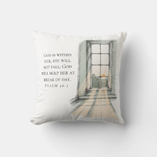 Coussin Dieu est au milieu d'elle, elle ne tombera pas - P