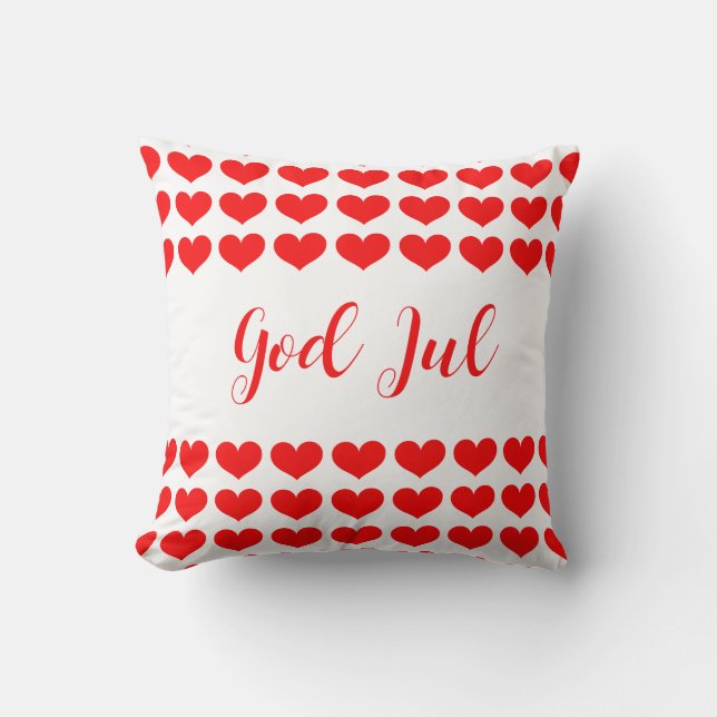 Coussin Dieu Jul cadeau de Noël scandinave pour ami maman (Recto)