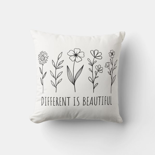 Coussin Différent est beau (Recto)