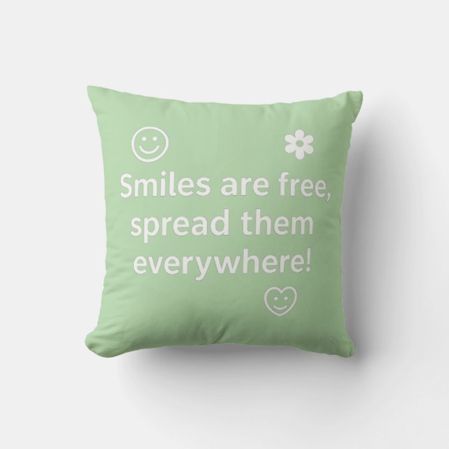 Coussin Diffuser la joie avec chaque sourire (Recto)