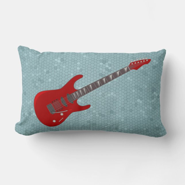 Coussin d'illustration de guitare (Recto)