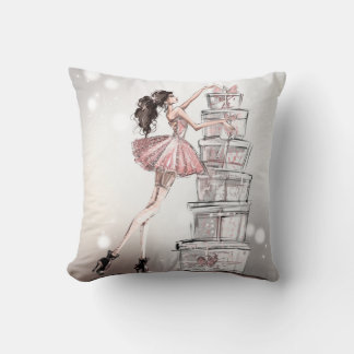 Coussin d'illustration de la mode de Noël