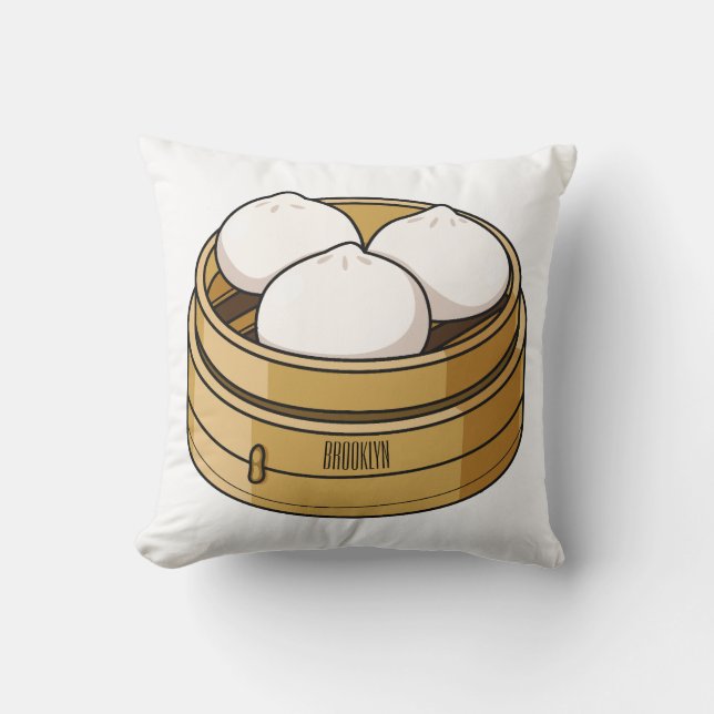 Coussin Dim sum dessin animé (Recto)