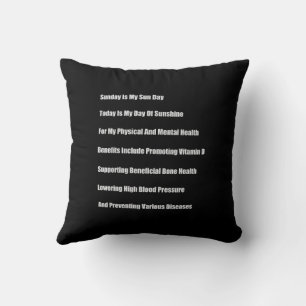 Coussin Dimanche Est Mon Jour De Soleil