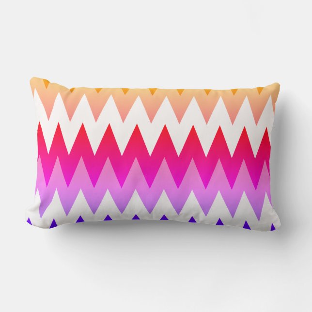 Coussin d'impression Chevron multicolore (Recto)