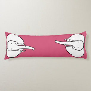 Coussin d'impression d'éléphant de bande dessin