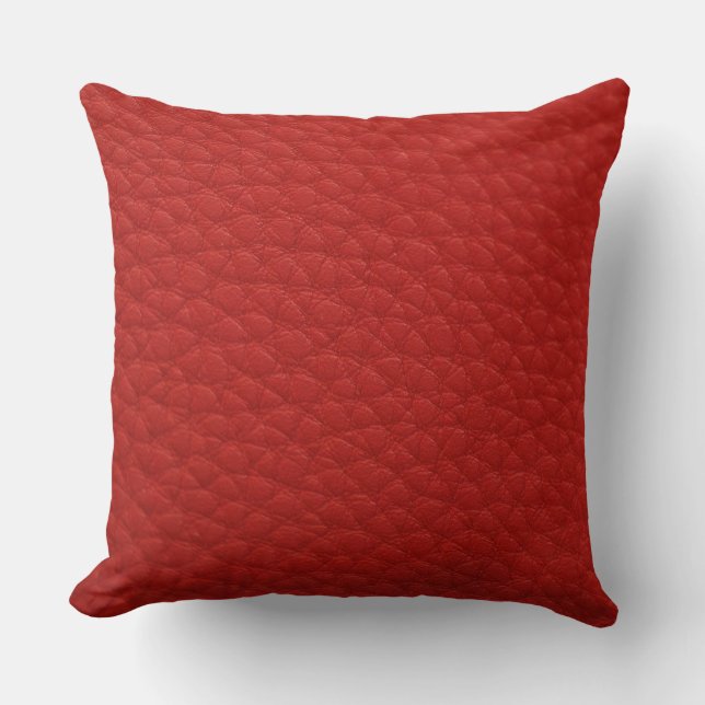 Coussin d'impression en cuir rouge clair (Recto)