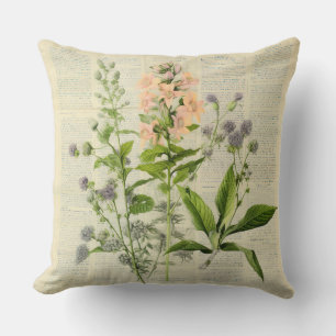 Coussin d'impression florale vintage