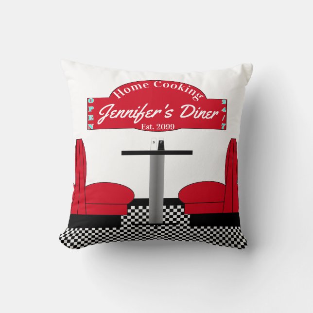 Coussin Diner Cuisine Restaurant Cuisine Grill Chef Baker (Recto)
