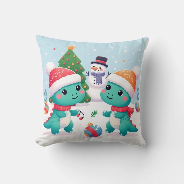 Coussin Dino NOËL Délice (Recto)