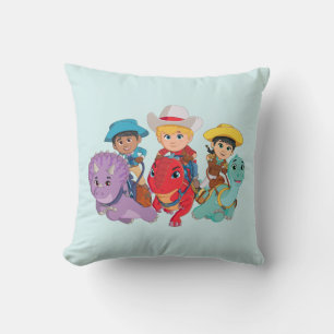 Coussin Dino Ranch Friends Design