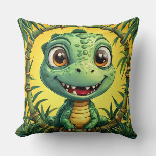 Coussin Dinosaure de dessin animé coloré