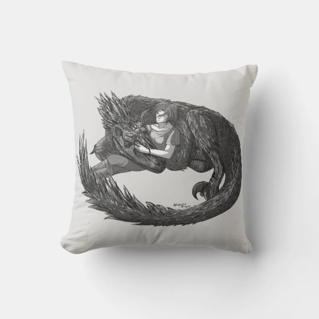 Coussin Dinosaure endormi (Recto)