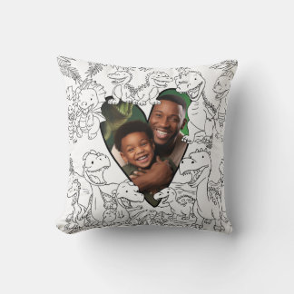 Coussin Dinosaure Fils Fille Couleur dans la photo Cushion