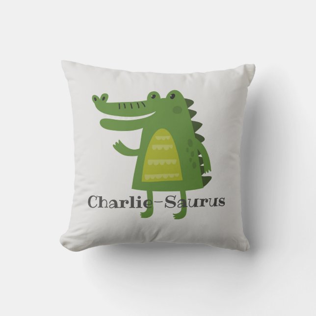Coussin Dinosaure personnalisé pour enfants (Recto)