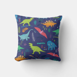 Coussin Dinosaures Palms Tropical Vintage Motif
