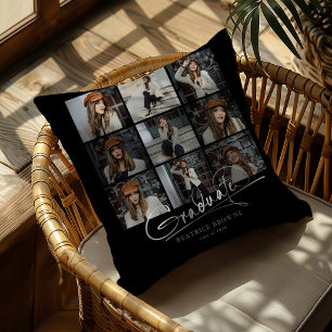 Coussin Diplômé de script 9 grille de photos Cadeau de fin