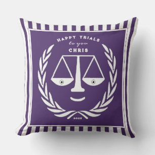 Coussin Diplôme d'une école de droit d'avocat personnalisé