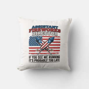 Coussin Directeur adjoint de feux d'artifice T-shirt patri