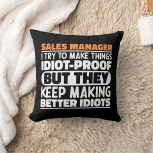 Coussin Directeur des ventes J'Essaie De Faire Des Choses
