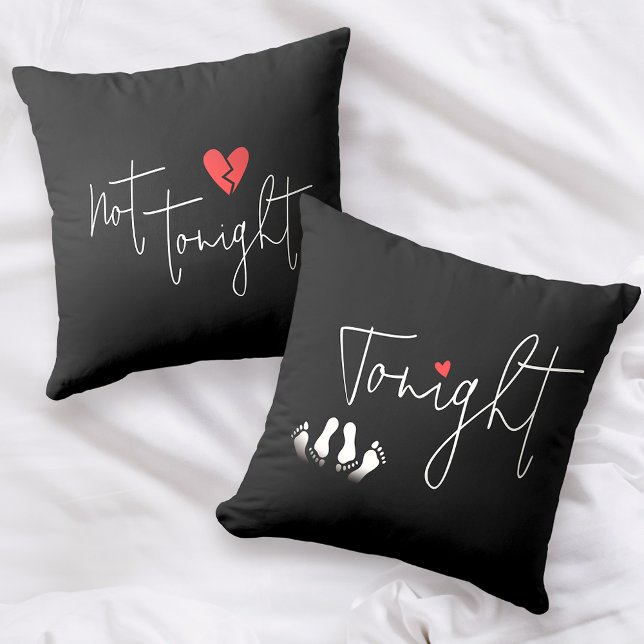 Coussin Discussions d'oreiller amusantes ce soir Pas ce so (Créateur téléchargé)