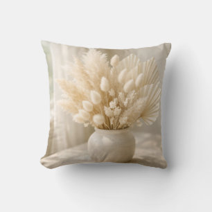 Coussin Disposition Bohème d'Herbe des Pampas Neutre