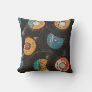 Coussin Disques Classiques Vinyle Noir