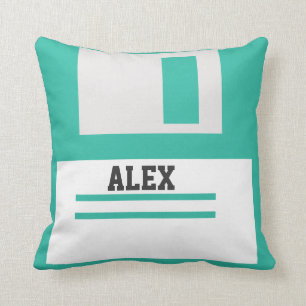 Coussin Disques de disquettes de 3,5 pouces avec Étiquette