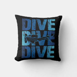 Coussin Dive Dive Dive - Plongée sous-marine plongée