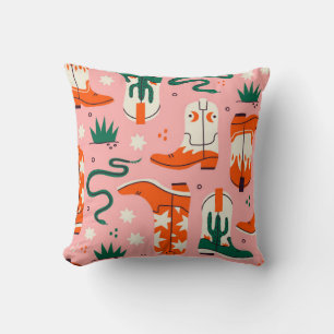 Coussin Divers motif bottes de cowboy