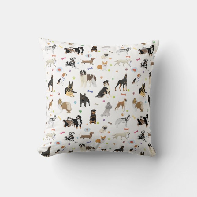 Coussin Divers Motifs de chiens (Recto)