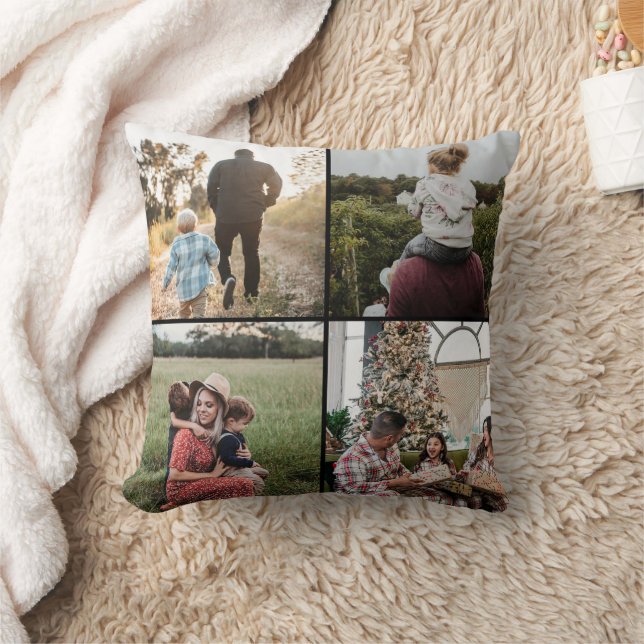 Coussin DIY YOUR | FAMILY Two Sided Family 4 Pictures  (Couverture)